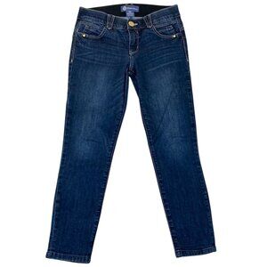 Democracy Womens Jeans Size 2P Ab Solution Ankle Skinny Slim Blue Denim Casual